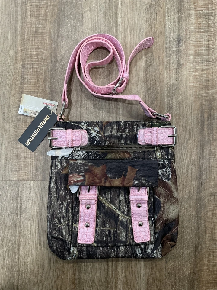 Nuevo con etiquetas Bolso Bandolera Mossy Oak Emperia Outfitters Camuflaje con Acentos Rosa Foto 1 de 4