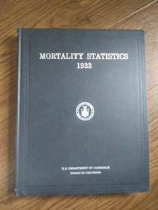 Mortality Statistics 1933 Causes of Death, Population Stats Early 20th Century - Picture 1 of 9