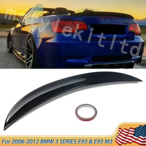 FOR 07-13 BMW E93 335i 328i M3 CONVERTIBLE DUCKBILL TRUNK SPOILER PAINTED BLACK - Picture 1 of 10