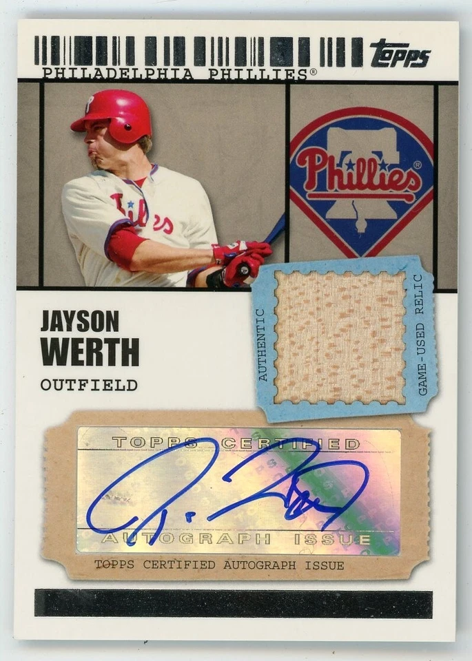 2009 Topps Ticket to Stardom JAYSON WERTH AUTO BAT /489 Philadelphia Phillies - Image 1 of 1