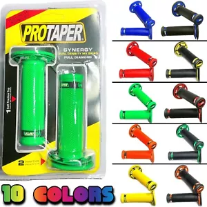 FULL DIAMOND ProTaper Grips 7/8" Dual Density Dirt Bike Motorcycle (10 Colors) - Picture 1 of 50
