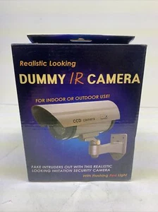 Power Dummy Security Camera Fake LED Blink Light Outdoor Surveillance CCTV - Picture 1 of 5