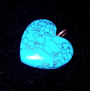 Piedra preciosa suelta azul natural turquesa 11,67 quilates colgante forma de corazón gema certificada - Imagen 1 de 12