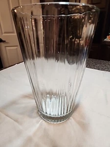 Flower Vase Modern Iridescent Crystal Clear Glass Vase 10” - Picture 1 of 2