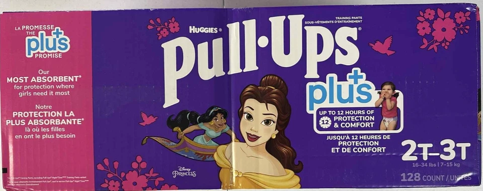 Huggies Pull-ups Plus Training Pants for Girls 2t-3t 128ct