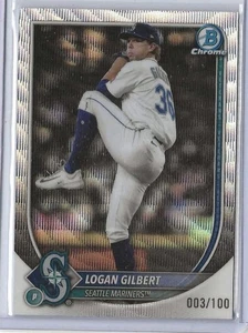 Bowman Chrome 2025 - Logan Gilbert #9 refractor de onda/100 - Imagen 1 de 1