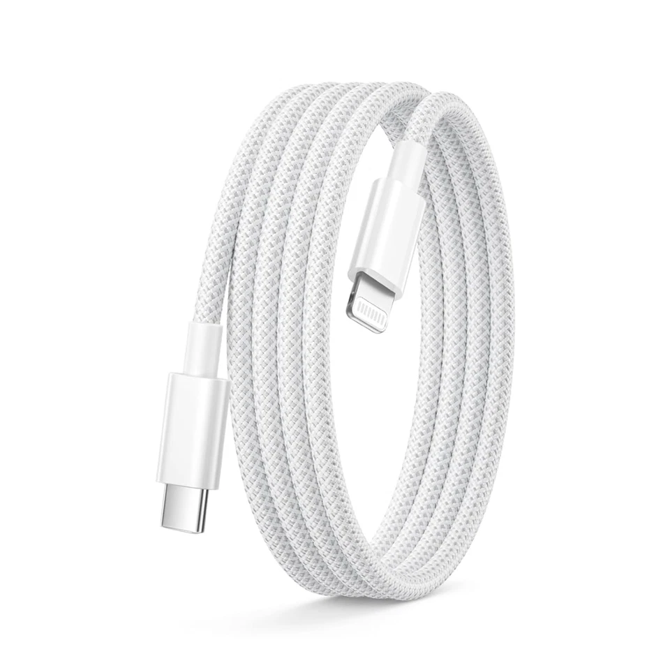 2m USB Typ-C für iPhone 14 13 12 11 Pro Max Nylon Kordel Ladekabel Datenkabel - Bild 1 von 4