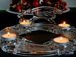 Nachtmann Kerzenhalter Kristall Komet 5er Set - Adventsskranz - Für Teelicht - Bild 1 von 14