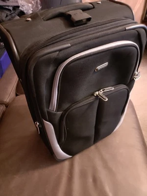 Ralph Lauren Polo Sport Large Cabin Carry On Rolling Black Suitcase Luggage BL18 - Image 1 of 4