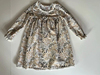 Vestido Stitchy Fish Manga Larga Niña Talla 5 Hojas Blanco Ojales Foto 1 de 4