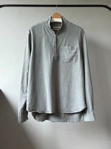 Camicia manica lunga Our Legacy scialle zip lavaggio seta acciaio grigio lyocell taglia 48 - Foto 1 di 16