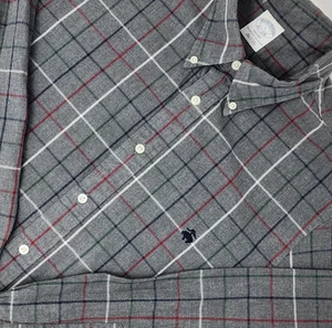 Camisa Brooks Brothers Regent manga larga con botones para hombre grande gris a cuadros - Imagen 1 de 9