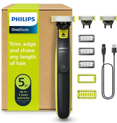 Philips OneBlade 360 Hybrid Face + Body, Shaver, Beard Trimmer - QP2824/31 - Image 1 of 4