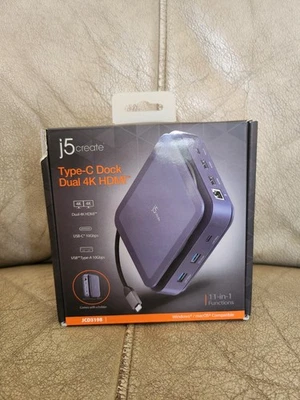 j5create Type-C Dock Dual 4K HDMI - NEW SEALED - Image 1 of 4