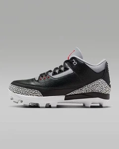 Jordan 3 MCS Cleats Black Cement Size 11 - Picture 1 of 9
