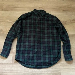 Herren LL Bean Flanell kariert grün blau Medium Made in Canada Vintage - Bild 1 von 3