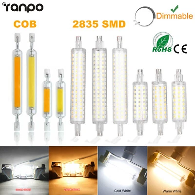 Dimmable R7s LED COB SMD Corn Light Bulb Glass Tube Ceramic Lamp 78mm 118mm 220V - Image 1 of 4