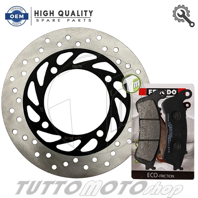 Coppia Dischi Freno + Pastiglie HONDA SH 125-150 ie 2009 2010 2011 2012 KIT ANT - Immagine 1 di 4