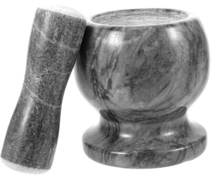 Zerodeko 1 Set Marble Garlic Mortar Pestle Garlic Crusher Wood Garlic Masher for - Picture 1 of 7