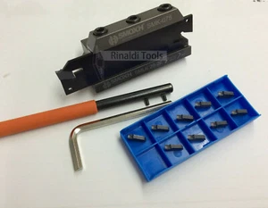 1 x SPANNBLOCK mit ABSTECH-SCHWERT(26mm) und GTN 3 Stechplatten MIT RECHNUNG!! - Picture 1 of 1