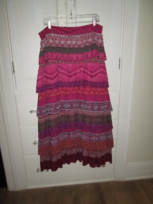 CECILIA PRADO Anthropologie Multi Tiered Sweater Crochet Maxi Skirt L *NWT $350 - Image 1 of 4
