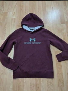 Under Armour hunting tree logo Hoodie Long Sleeve red maroon adult medium GUC - Picture 1 of 4