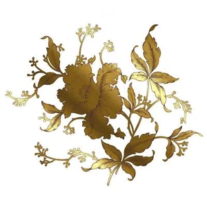 Flowers Gold Style C Overglaze Ceramic Decals - Picture 1 of 4