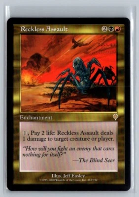 Reckless Assault Invasion Rare – MTG Magic the Gathering Card - Image 1 of 2