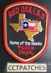 PARCHE DE HOMBRO ROJO ROBLE, POLICÍA DE TEXAS ISD HOME OF THE HALKS TX - Imagen 1 de 2