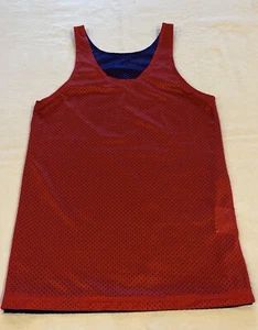 Kids Reversible Basketball Training Singlet Sz 8 Sport Mesh Jersey, Blue/red - Picture 1 of 8