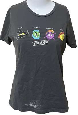 Camiseta Next Level Science Tipos Celulares Usuales Gráfico Gris Algodón Grande Nerd Foto 1 de 3