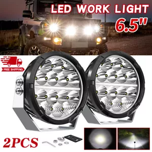 6.5'' Round LED Work Light Bar Spot Pods Offroad Fog Driving Lamp ATV Truck 7" - Picture 1 of 21
