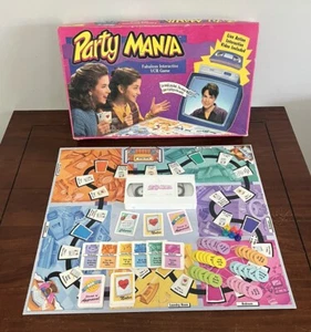 Party Mania 1993 Interactive VCR Board Game Parker Brothers Works Missing 1 Card - Picture 1 of 8