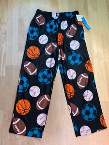 New Boy's Climate Smart PJ Pants Sz S-6/7 Sports Theme has Pockets* - Picture 1 of 3