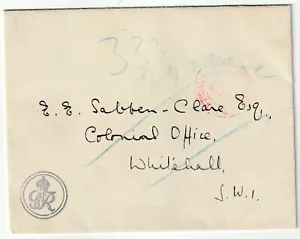 c.1950 GVIR ROYALTY CIFRARIO NERO IN COPERTINA PER UFFICIO COLONIALE WHITEHALL LONDRA - Foto 1 di 2
