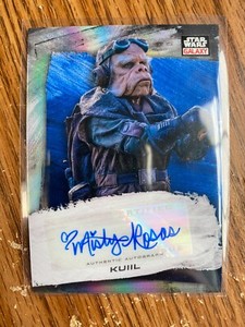 2022 Chrome Star Wars Galaxy Misty Rosas as Kuiil Auto Blue Refractor 89/150