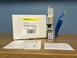 SQUARE D 45amp Rcbo KQE145C03 Loadcentre Curve C 30mA 10kA - Picture 1 of 6