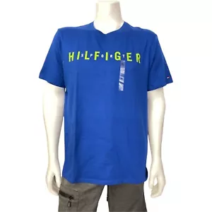 Men's T-Shirt Tommy Hilfiger Cotton Crewneck Tee,Short Sleeve,Size XL Blue - Bild 1 von 12