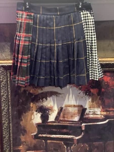 Zara Woman Plaid Pleated Tennis Skirt Preppy College City Multicolor Size Medium - Picture 1 of 14