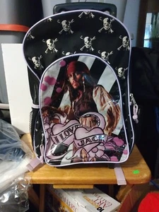 Pirates Of The Caribbean "I Love Jack" Fashion Girl Backpack -Captain Jack - Picture 1 of 5