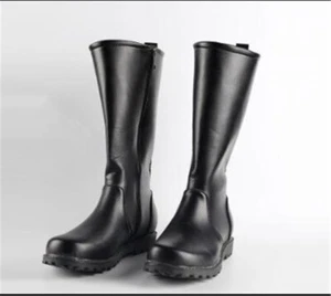 Ride Motor Biker Mens Knee High Boot Casual Round Toe Shoes Boots PU Leather new - Picture 1 of 10
