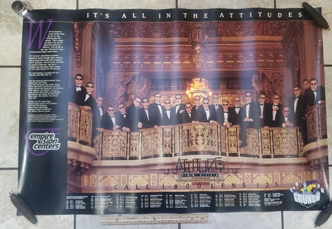 AHL Syracuse Crunch Team Photo 1995-96 Attitudes For Eyes Poster Advertisement ! Cover