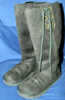 Botas de neve femininas MADDEN GIRL inverno tamanho 7 M camurça preta altura superior 11 em eixo - Imagem 1 de 4