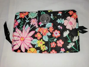 Vera Bradley Tangerine Twist RFID Turnlock Wallet Clutch Organizer Clear ID NWOT - Picture 1 of 5