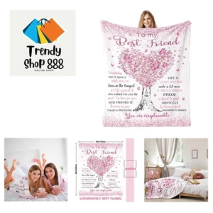 Best Friend Birthday Gifts Blanket 60"x 80", Gifts for Best Friend Women, Bes... - Picture 1 of 8