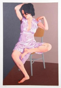 "Flavio Cabral, ""Mujer sentada"" - ¡Serigrafía firmada a mano y numerada! - Imagen 1 de 3