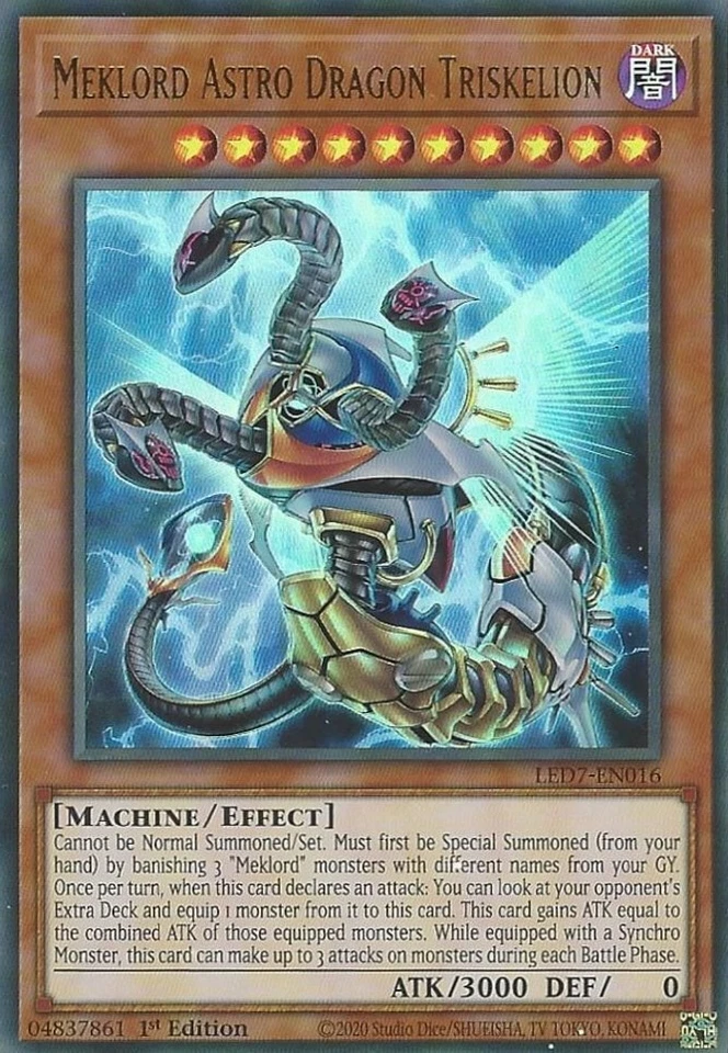 Meklord Astro Dragon Triskelion LED7-EN016 Legendary Duelists: Rage of Ra 1st Edition