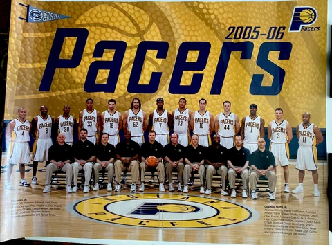 2005-2006 INDIANA PACERS Official Team Photo Cover
