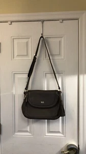 Mercer & Madison Gray Leather Tassel Shoulder Messenger Handbag Purse NWT - Picture 1 of 10