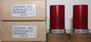 VR91/10E/EF50 Sylvania Red Coated Metal Tube Crown Logo AVO 160 Tested Qty100Pcs - Picture 1 of 10